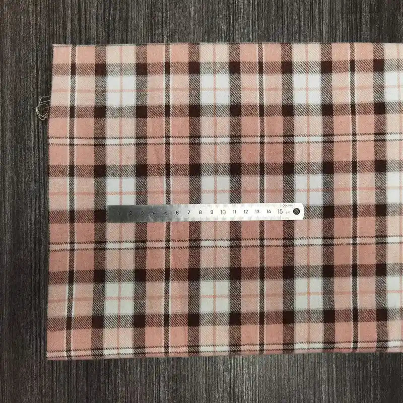 Colorful Plaid Flannel Fabric By The Yard | Polyester Cotton Comfy Flannelette Textile Cloth | Super Snuggle Fall Flannel Material