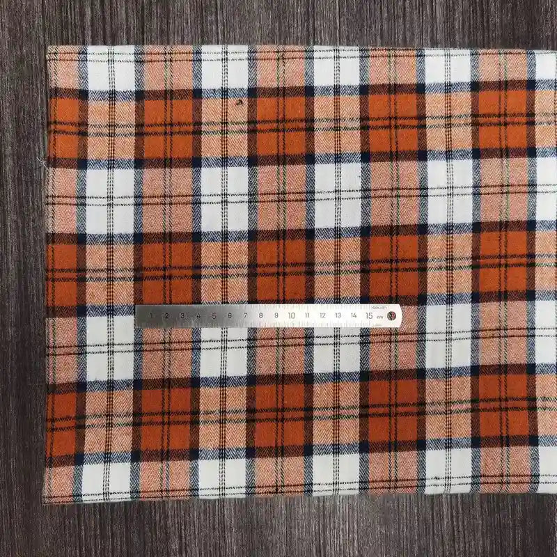 Colorful Plaid Flannel Fabric By The Yard | Polyester Cotton Comfy Flannelette Textile Cloth | Super Snuggle Fall Flannel Material