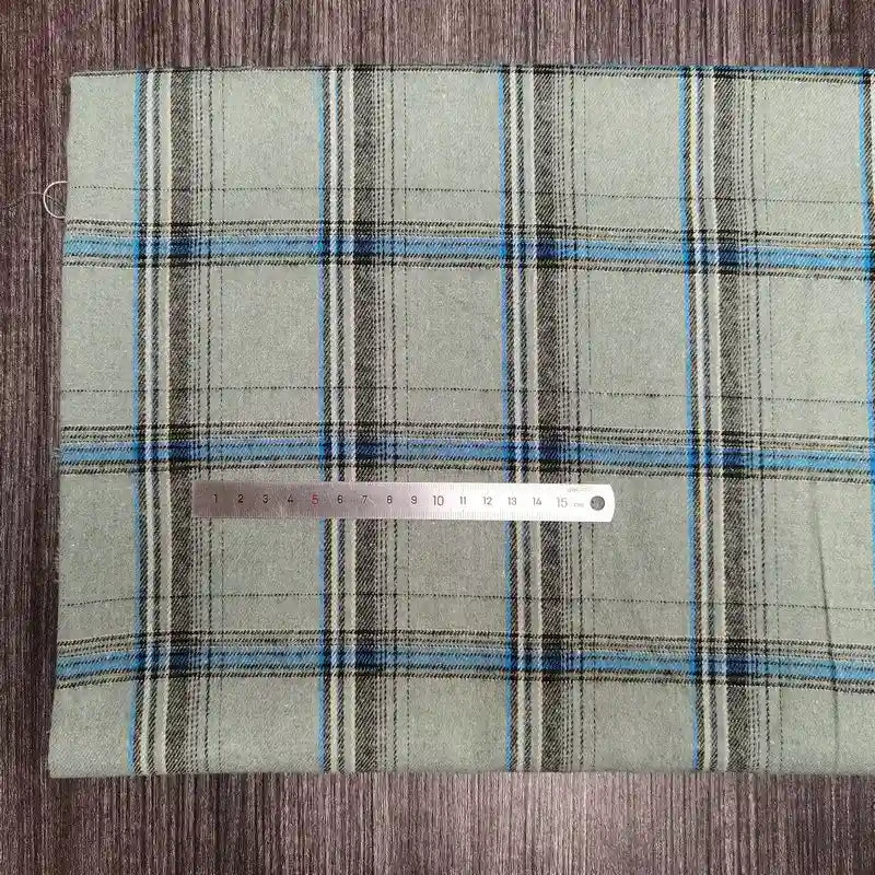 Colorful Plaid Flannel Fabric By The Yard | Polyester Cotton Comfy Flannelette Textile Cloth | Super Snuggle Fall Flannel Material