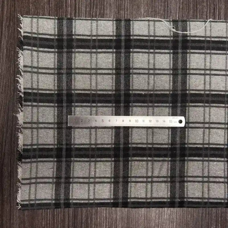 Colorful Plaid Flannel Fabric By The Yard | Polyester Cotton Comfy Flannelette Textile Cloth | Super Snuggle Fall Flannel Material