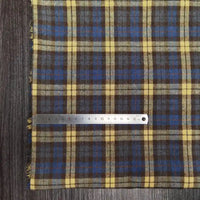 Colorful Plaid Flannel Fabric By The Yard | Polyester Cotton Comfy Flannelette Textile Cloth | Super Snuggle Fall Flannel Material
