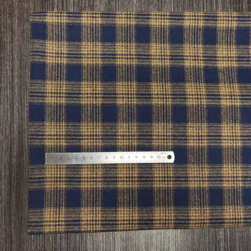 Colorful Plaid Flannel Fabric By The Yard | Polyester Cotton Comfy Flannelette Textile Cloth | Super Snuggle Fall Flannel Material