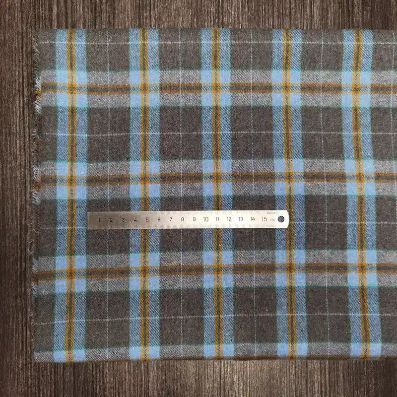 Colorful Plaid Flannel Fabric By The Yard | Polyester Cotton Comfy Flannelette Textile Cloth | Super Snuggle Fall Flannel Material