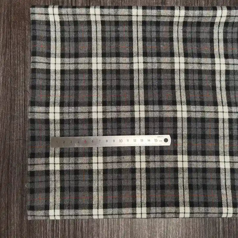 Colorful Plaid Flannel Fabric By The Yard | Polyester Cotton Comfy Flannelette Textile Cloth | Super Snuggle Fall Flannel Material