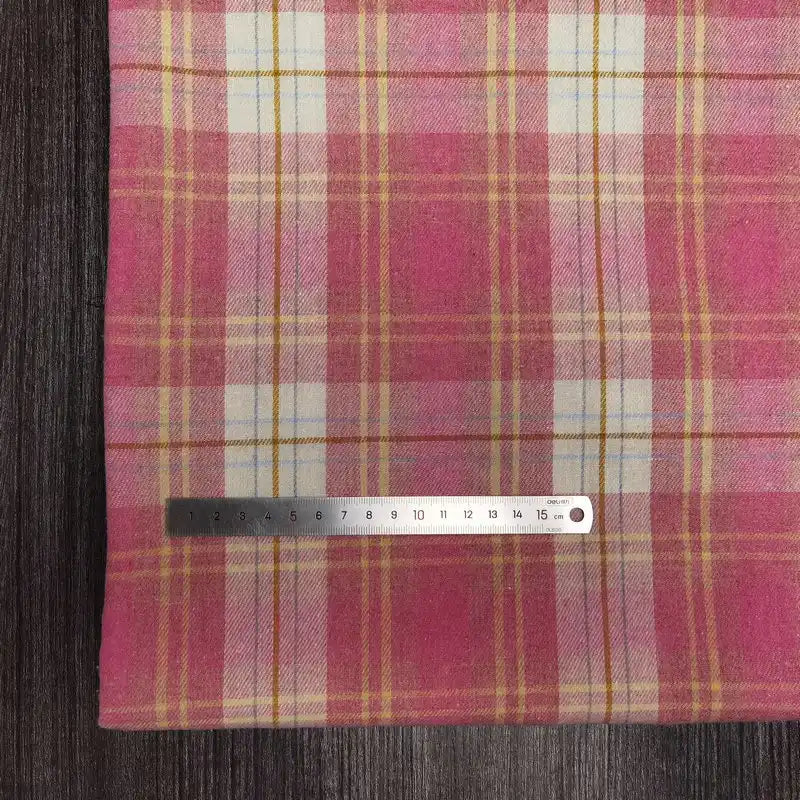 Colorful Plaid Flannel Fabric By The Yard | Polyester Cotton Comfy Flannelette Textile Cloth | Super Snuggle Fall Flannel Material