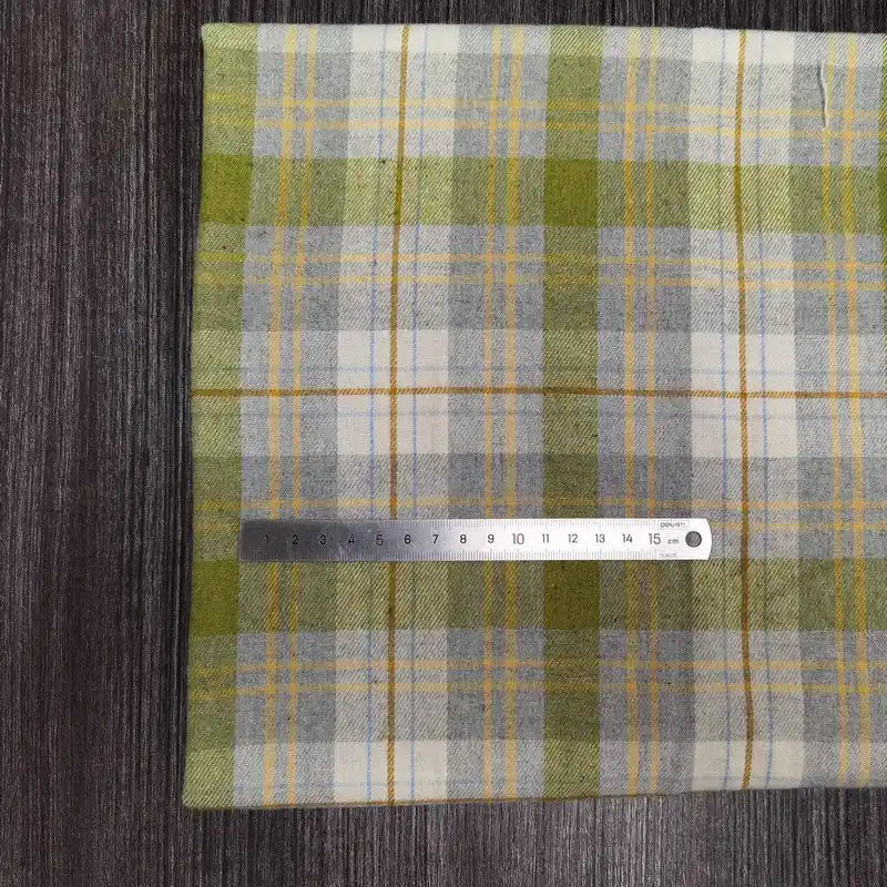Colorful Plaid Flannel Fabric By The Yard | Polyester Cotton Comfy Flannelette Textile Cloth | Super Snuggle Fall Flannel Material