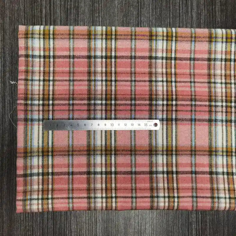 Colorful Plaid Flannel Fabric By The Yard | Polyester Cotton Comfy Flannelette Textile Cloth | Super Snuggle Fall Flannel Material
