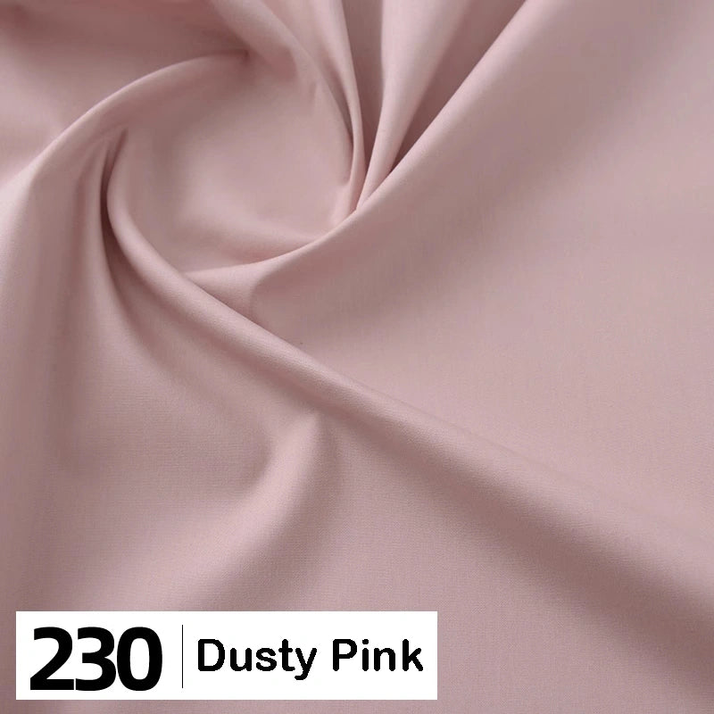 Cotton Poplin Fabric By The Yard | Lightweight Plain Poplin Material | Poplin Shirting Textile
