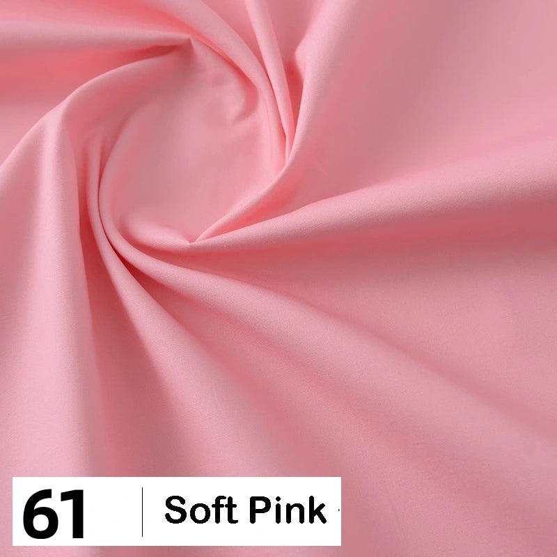 Cotton Poplin Fabric By The Yard | Lightweight Plain Poplin Material | Poplin Shirting Textile