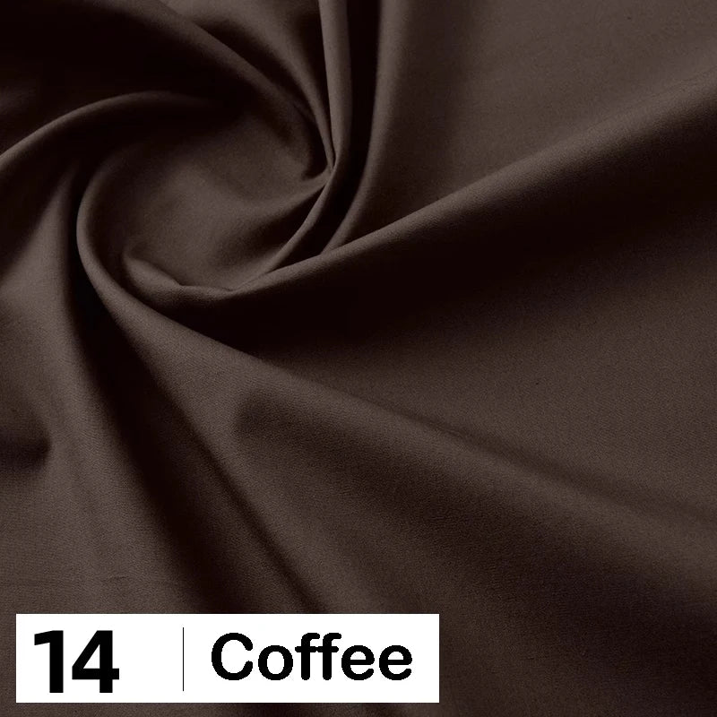 Cotton Poplin Fabric By The Yard | Lightweight Plain Poplin Material | Poplin Shirting Textile