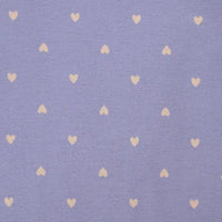 Pattern of small hearts on a textured blue background