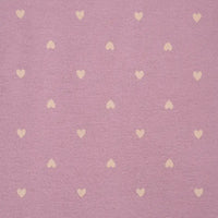 Pattern of small hearts on a textured pink background