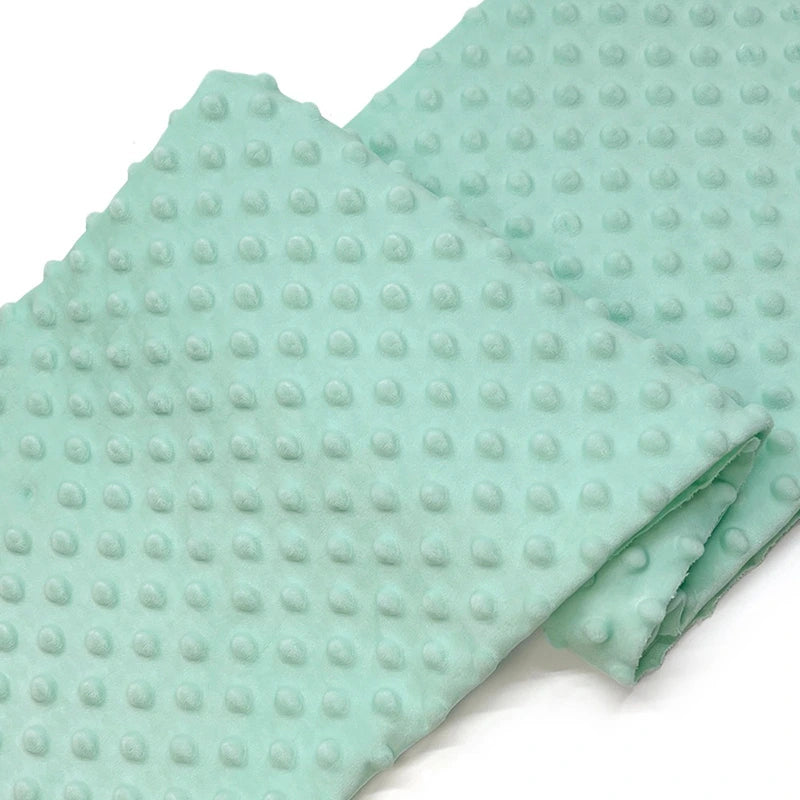 Dotted Minky Fabric By The Yard | Multicolor 3D Polka Dot Minky Material | Soft Mochi Minky For DIY Craft Sewing