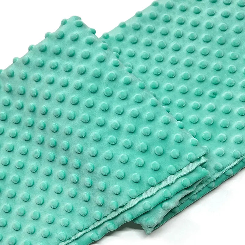 Dotted Minky Fabric By The Yard | Multicolor 3D Polka Dot Minky Material | Soft Mochi Minky For DIY Craft Sewing