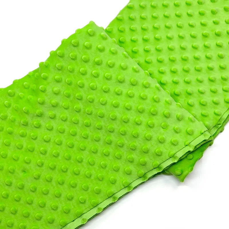 Dotted Minky Fabric By The Yard | Multicolor 3D Polka Dot Minky Material | Soft Mochi Minky For DIY Craft Sewing