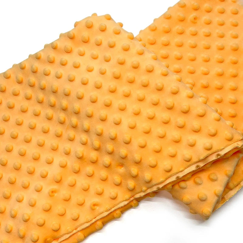 Dotted Minky Fabric By The Yard | Multicolor 3D Polka Dot Minky Material | Soft Mochi Minky For DIY Craft Sewing