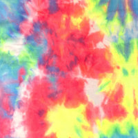 Experience the vibrant Double Sided Polar Fleece Fabric by Longon Craft, featuring a tie-dye watercolor print in swirling red, yellow, blue, and green. Soft, thick polyester fleece—perfect for cozy clothing and crafts—sold by the yard.