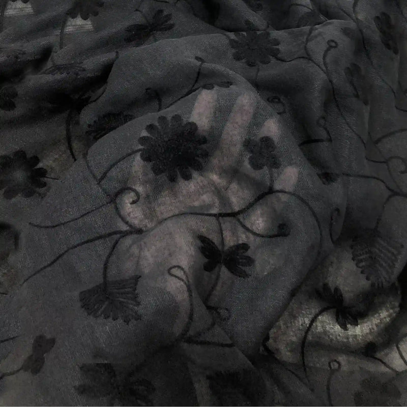 embroideredlinengauzefabricbytheyard