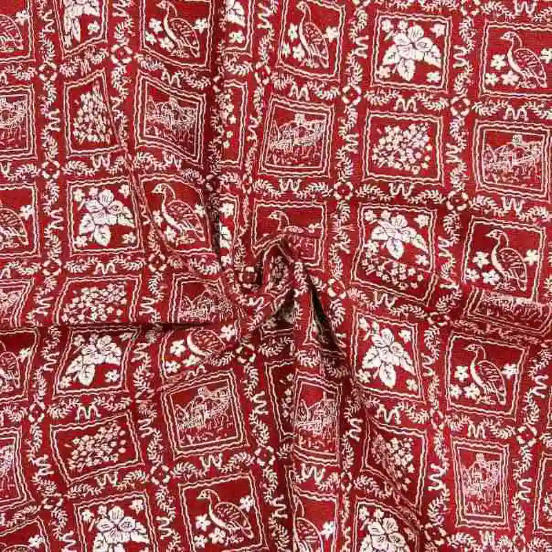 Floral Cotton Flannel Fabric By The Yard | Colorful Printed Fall Flannel Fabric Material | Dresses Clothes Sewing Craft Textile Cloth