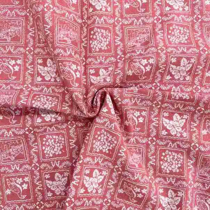 Floral Cotton Flannel Fabric By The Yard | Colorful Printed Fall Flannel Fabric Material | Dresses Clothes Sewing Craft Textile Cloth
