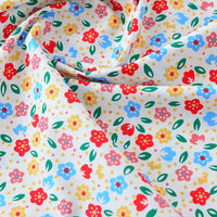 Floral Printed Poplin Fabric By The Yard | Flowers Cotton Poplin Textile Cloth | Lightweight Poplin Material