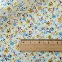 Floral Printed Poplin Fabric By The Yard | Flowers Cotton Poplin Textile Cloth | Lightweight Poplin Material