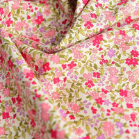 Floral Printed Poplin Fabric By The Yard | Flowers Cotton Poplin Textile Cloth | Lightweight Poplin Material