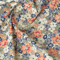 Floral Printed Poplin Fabric By The Yard | Flowers Cotton Poplin Textile Cloth | Lightweight Poplin Material