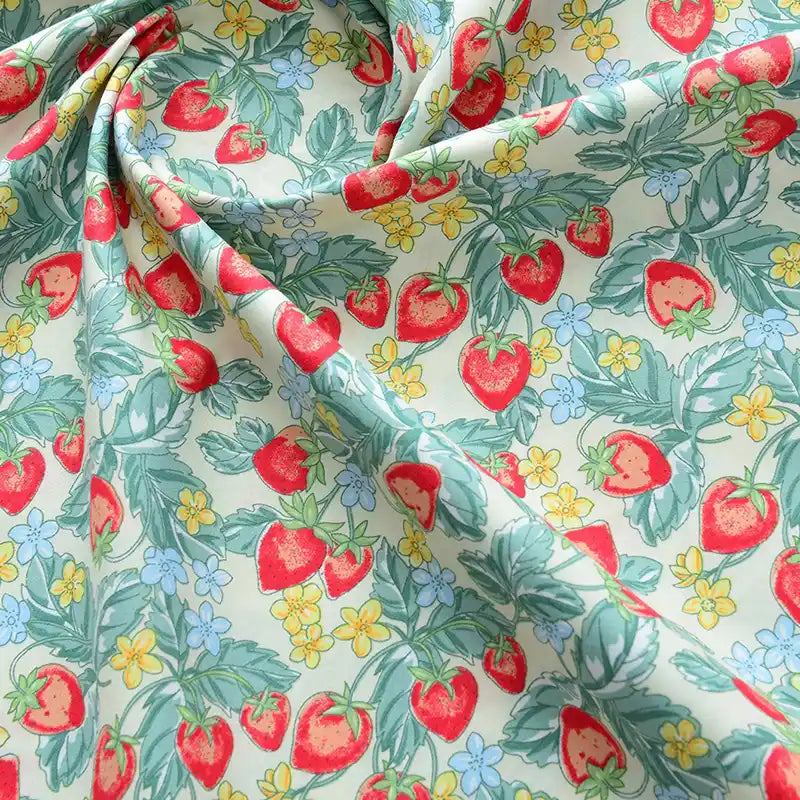 Floral Printed Poplin Fabric By The Yard | Flowers Cotton Poplin Textile Cloth | Lightweight Poplin Material