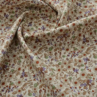Floral Printed Poplin Fabric By The Yard | Flowers Cotton Poplin Textile Cloth | Lightweight Poplin Material