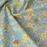 Floral Printed Poplin Fabric By The Yard | Flowers Cotton Poplin Textile Cloth | Lightweight Poplin Material