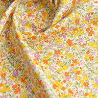 Floral Printed Poplin Fabric By The Yard | Flowers Cotton Poplin Textile Cloth | Lightweight Poplin Material