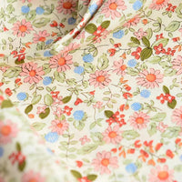 Floral Printed Poplin Fabric By The Yard | Flowers Cotton Poplin Textile Cloth | Lightweight Poplin Material