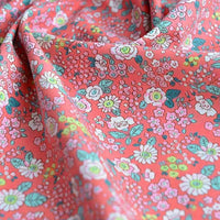 Floral Printed Poplin Fabric By The Yard | Flowers Cotton Poplin Textile Cloth | Lightweight Poplin Material