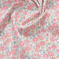 Floral Printed Poplin Fabric By The Yard | Flowers Cotton Poplin Textile Cloth | Lightweight Poplin Material