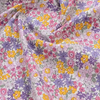 Floral Printed Poplin Fabric By The Yard | Flowers Cotton Poplin Textile Cloth | Lightweight Poplin Material