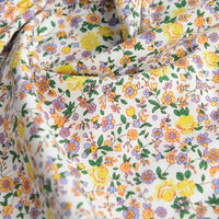 Floral Printed Poplin Fabric By The Yard | Flowers Cotton Poplin Textile Cloth | Lightweight Poplin Material