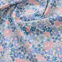 Floral Printed Poplin Fabric By The Yard | Flowers Cotton Poplin Textile Cloth | Lightweight Poplin Material