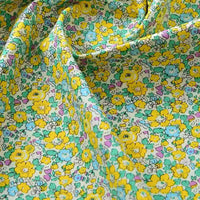 Floral Printed Poplin Fabric By The Yard | Flowers Cotton Poplin Textile Cloth | Lightweight Poplin Material