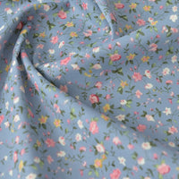 Floral Printed Poplin Fabric By The Yard | Flowers Cotton Poplin Textile Cloth | Lightweight Poplin Material
