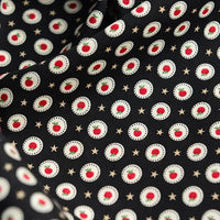 Floral Printed Poplin Fabric By The Yard | Flowers Cotton Poplin Textile Cloth | Lightweight Poplin Material