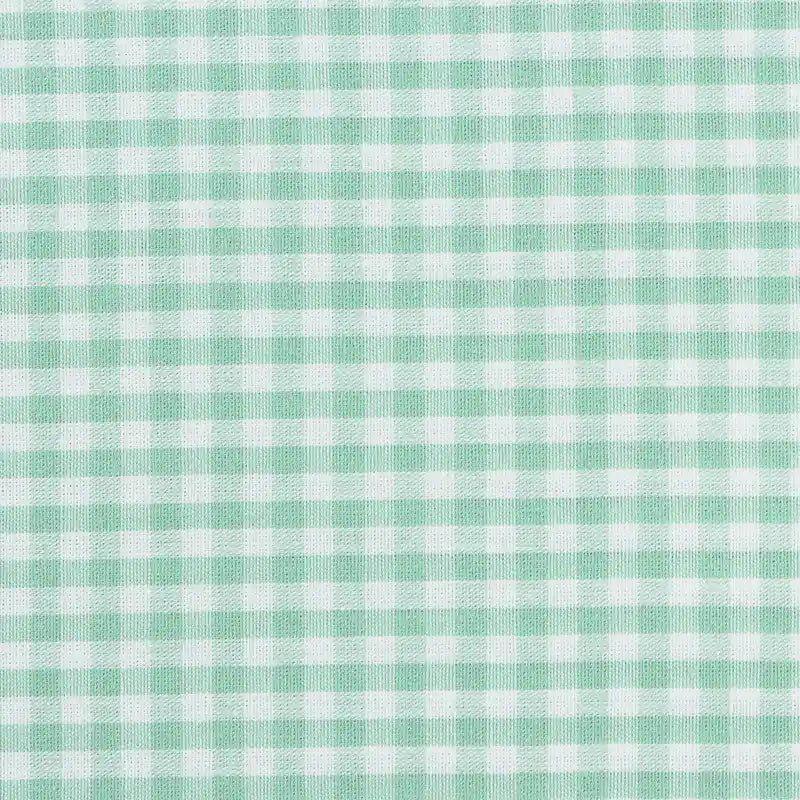 Gingham Poplin Fabric By The Yard | Plaid Cotton Lightweight Poplin Textile | 40s Woven Poplin