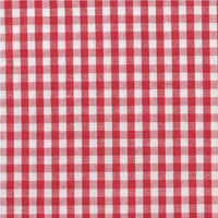 Gingham Poplin Fabric By The Yard | Plaid Cotton Lightweight Poplin Textile | 40s Woven Poplin