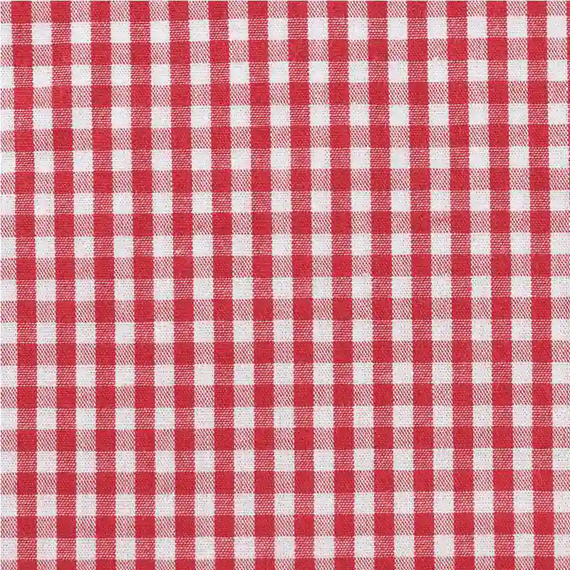 Gingham Poplin Fabric By The Yard | Plaid Cotton Lightweight Poplin Textile | 40s Woven Poplin