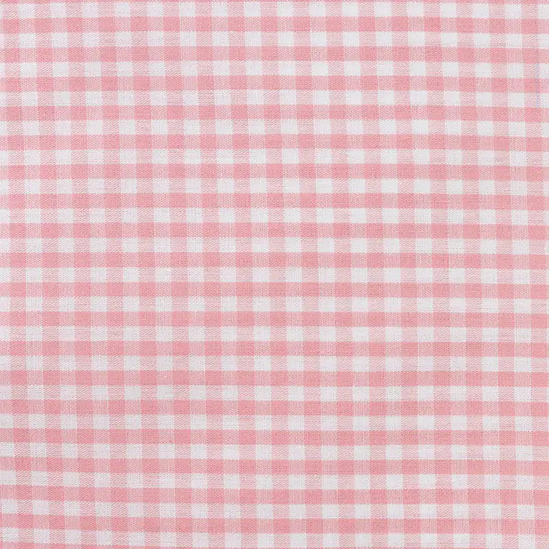 Gingham Poplin Fabric By The Yard | Plaid Cotton Lightweight Poplin Textile | 40s Woven Poplin