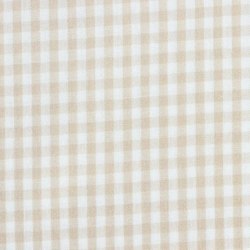 Gingham Poplin Fabric By The Yard | Plaid Cotton Lightweight Poplin Textile | 40s Woven Poplin