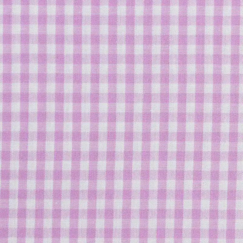 Gingham Poplin Fabric By The Yard | Plaid Cotton Lightweight Poplin Textile | 40s Woven Poplin