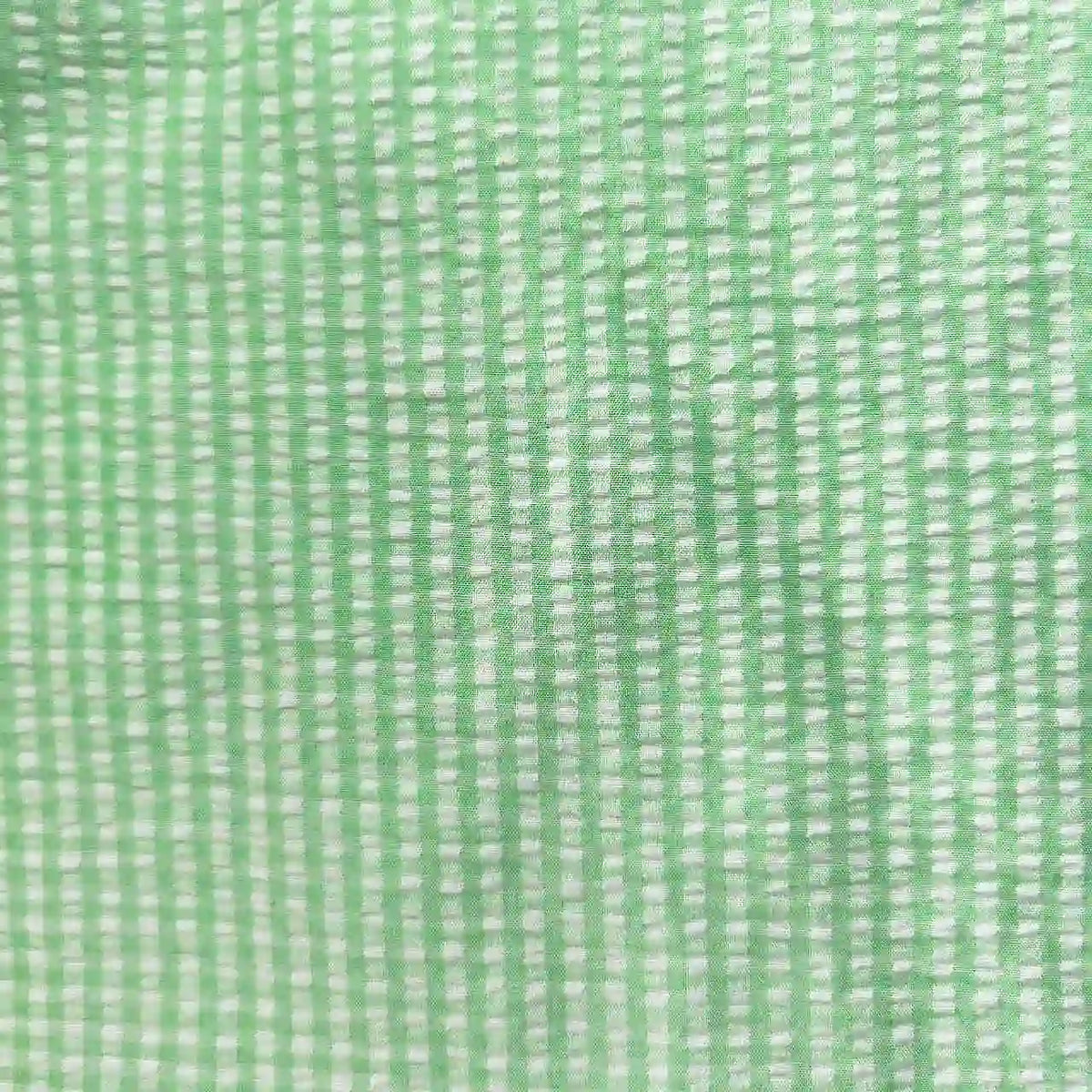 Gingham Seersucker Fabric By The Yard | Plaid Check Seersucker Cloth | Puckered Seersucker Material