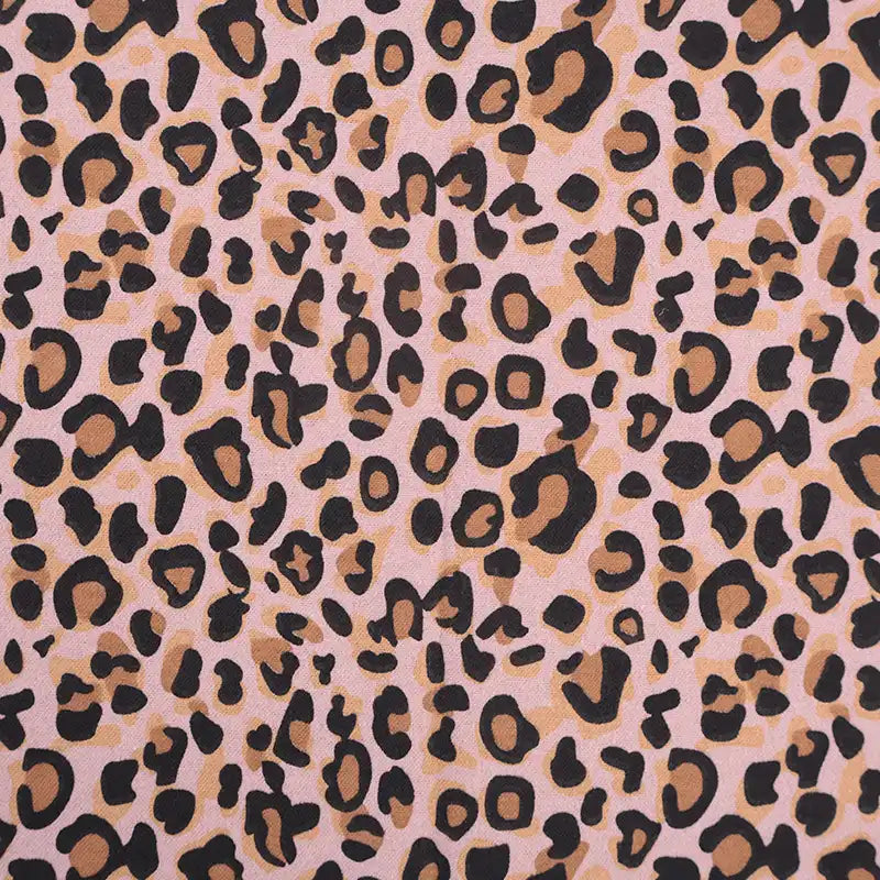 Leopard Cotton Flannel Fabric By The Yard | Floral Cozy Flannel Material | Dresses Blouse Shirt Flannel Textile Cloth