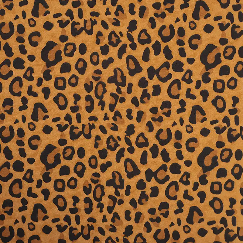 Leopard Cotton Flannel Fabric By The Yard | Floral Cozy Flannel Material | Dresses Blouse Shirt Flannel Textile Cloth